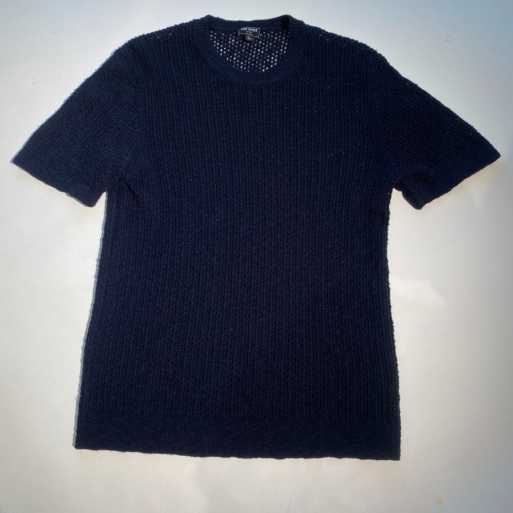 Todd Snyder Large Slubbed Cotton Knit Blue